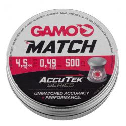 GAMO - Plombs MATCH ACCUTEK 4,5 mm (x500)