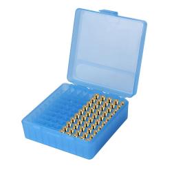 BOÎTE À MUNITIONS POUR 9MM 100 EMPLACEMENTS - BLEU - LIVRAISON GRATUITE