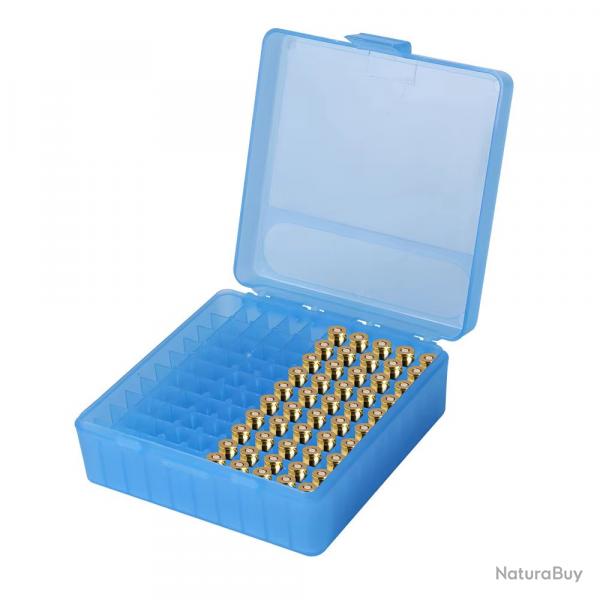 BOTE  MUNITIONS POUR 9MM 100 EMPLACEMENTS - BLEU - LIVRAISON GRATUITE