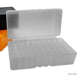 BOÎTE À MUNITIONS 9MM 50 EMPLACEMENTS - TRANSPARENTE - LIVRAISON GRATUITE