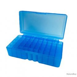 BOÎTE À MUNITIONS 9MM 50 EMPLACEMENTS - BLEU - LIVRAISON GRATUITE