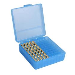 BOÎTE À MUNITIONS CALIBRE 9MM 100 EMPLACEMENTS - BLEU - LIVRAISON GRATUITE