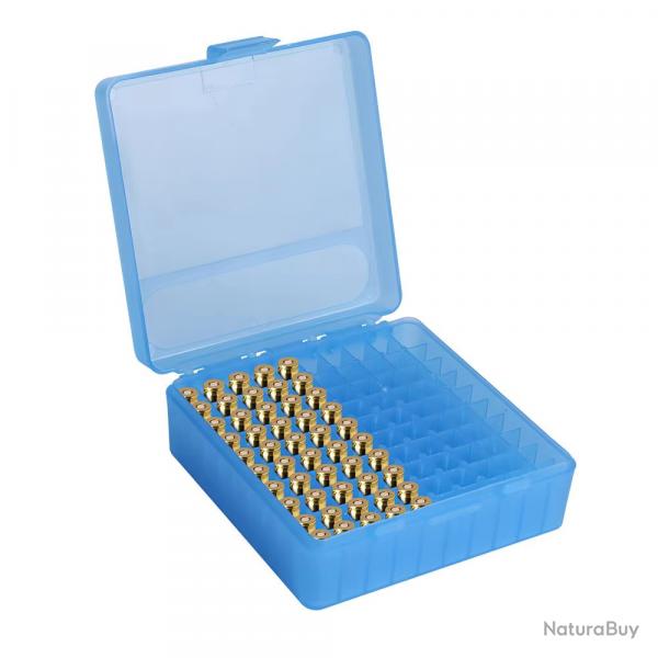 BOTE  MUNITIONS CALIBRE 9MM 100 EMPLACEMENTS - BLEU - LIVRAISON GRATUITE