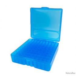 BOÎTE À MUNITIONS .38 ET .38SPL 100 EMPLACEMENTS - BLEU - LIVRAISON GRATUITE
