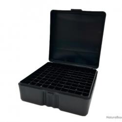 BOÎTE À MUNITIONS .38 ET .38SPL 100 EMPLACEMENTS - NOIR MAT - LIVRAISON GRATUITE
