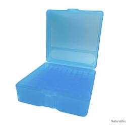 BOÎTE À MUNITIONS 9MM 100 EMPLACEMENTS - BLEU - LIVRAISON GRATUITE