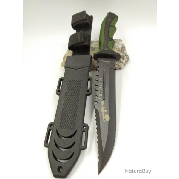 Couteau Soldier Vert Lame 19 cm