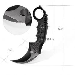 Couteau KARAMBIT tour de cou Tranchant avec fourreau 6057b