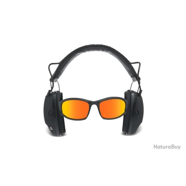 KIT COMBO CASQUE ACTIF ET LUNETTES BALISTIQUES Noir