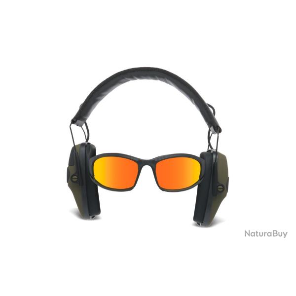 KIT COMBO CASQUE ACTIF ET LUNETTES BALISTIQUES Vert