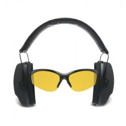 KIT COMBO CASQUE PASSIF AVEC LUNETTES DE PROTECTION Noir