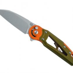 COUTEAU FOX METAMORPHOSIS ALUMINIUM VERT/ORANGE