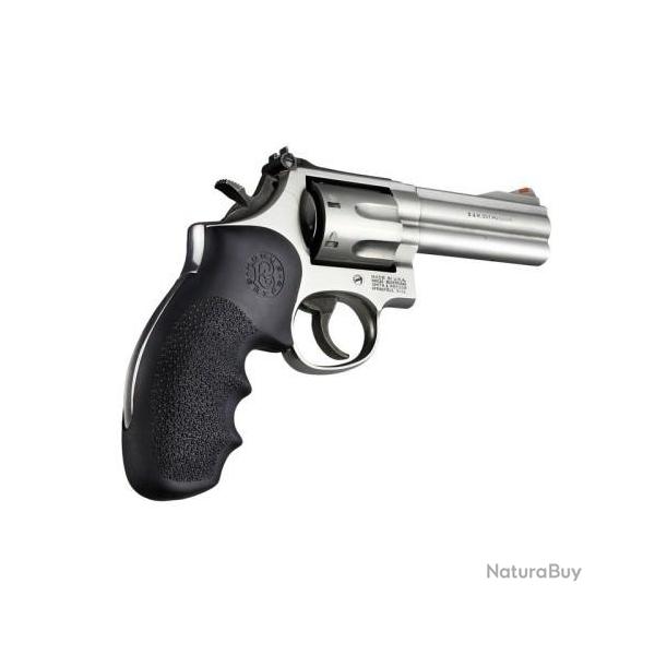 Poigne Hogue Smith & Wesson K, L-Frame Round Butt Noire