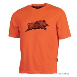 T shirt orange sanglier Treeland