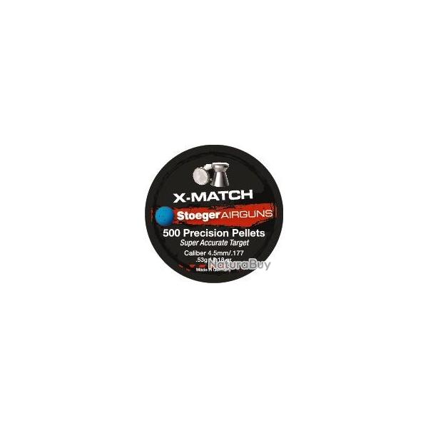 Boite 500 plomb plat  air X-MATCH 4.5MM