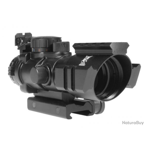 Delta Armory - Lunette da rifle SCOPE BACKLIGHT 4X32 +rail 22M