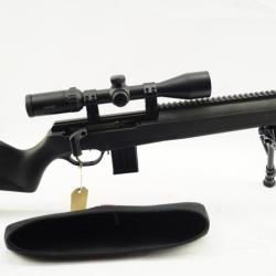 Carabine à verrou linéaire ISSC Spa 17HMR avec bipied et lunette Hawk