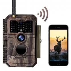 Caméra de Chasse WiFi E6 avec Antenne HD 48MP & Vision Nocturne Infrarouge vidéo 1296P H.264