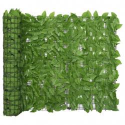Écran de balcon avec feuilles vert 600x100 cm alsavelo