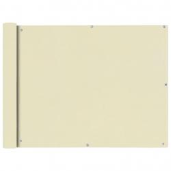 Écran de balcon en tissu Oxford 90x600 cm Crème alsavelo