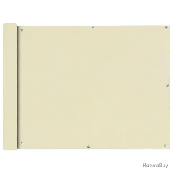 cran de balcon en tissu Oxford 90x600 cm Crme alsavelo