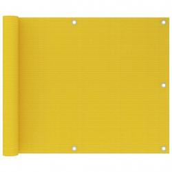 Écran de balcon Jaune 75x600 cm PEHD alsavelo
