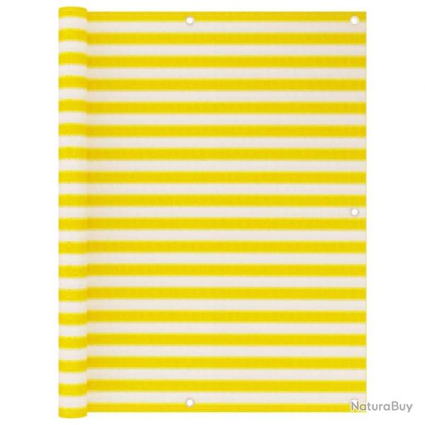 cran de balcon Jaune et blanc 120x600 cm PEHD alsavelo
