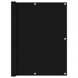 Écran de balcon Noir 120x600 cm Tissu Oxford alsavelo