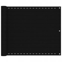 Écran de balcon Noir 75x400 cm PEHD alsavelo