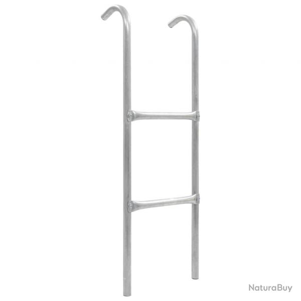chelle de trampoline  2 marches Acier Argent 102,6 cm alsavelo