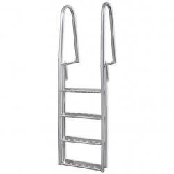Échelle de piscine/quai à 4 marches Aluminium 167 cm alsavelo