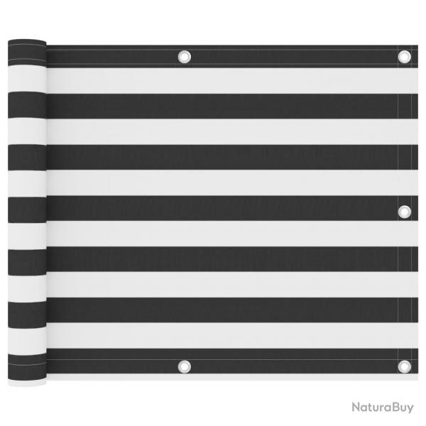 cran de balcon Anthracite et blanc 75x400 cm Tissu Oxford alsavelo