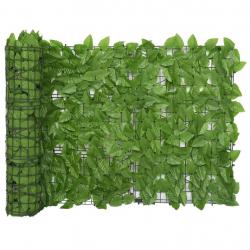 Écran de balcon avec feuilles vert 400x75 cm alsavelo