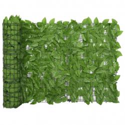 Écran de balcon avec feuilles vert 300x75 cm alsavelo
