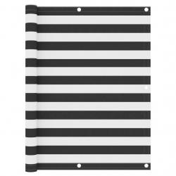 Écran de balcon Anthracite et blanc 120x300 cm Tissu Oxford alsavelo