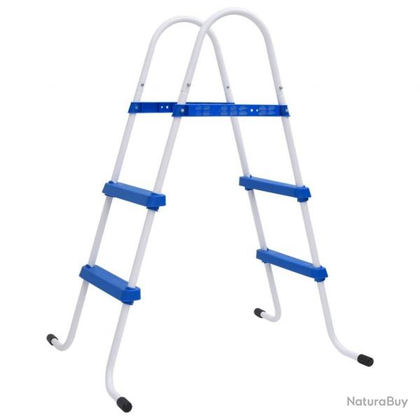 chelle de piscine Bleu et blanc 84 cm Acier alsavelo
