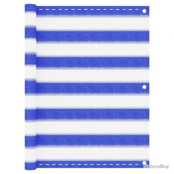 cran de balcon Bleu et blanc 75x400 cm PEHD alsavelo