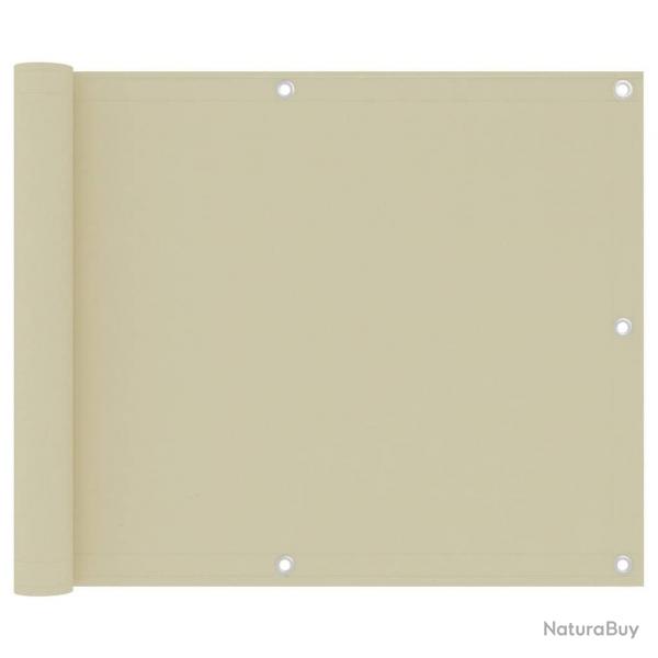 cran de balcon Crme 75x500 cm Tissu Oxford alsavelo