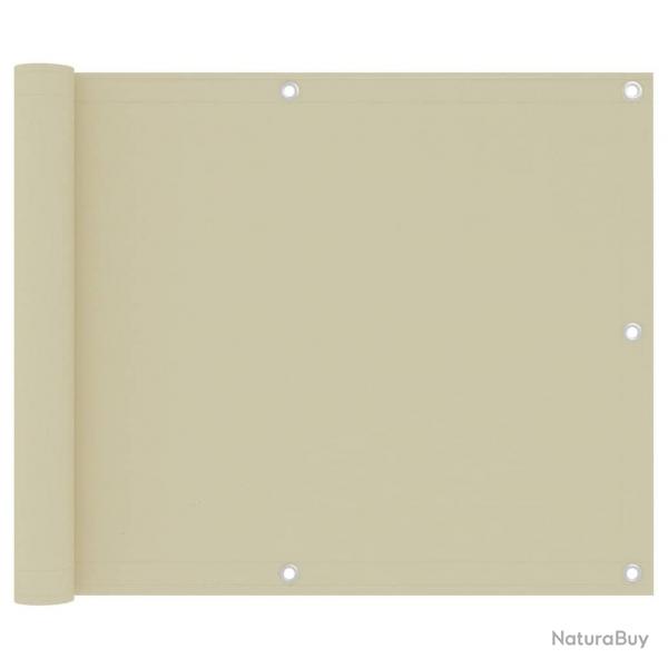 cran de balcon Crme 75x300 cm Tissu Oxford alsavelo