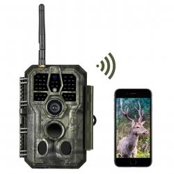 Caméra de Chasse WiFi E8 avec Antenne 64MP Vision Nocturne Infrarouge & Détection Ultra-Rapide