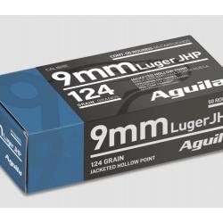 Munitions Aguila 9x19 JHP 124 grs