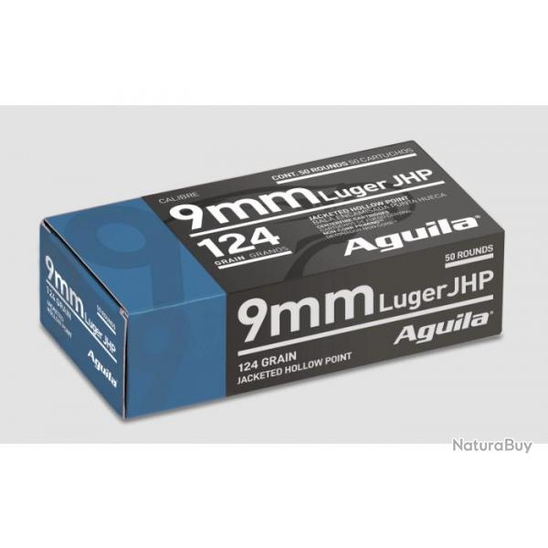 Munitions Aguila 9x19 JHP 124 grs