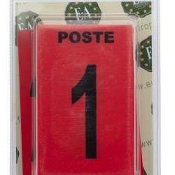 Lot de 27 plaques postes de chasse Rouge