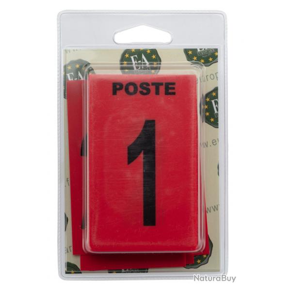 Lot de 27 plaques postes de chasse Rouge