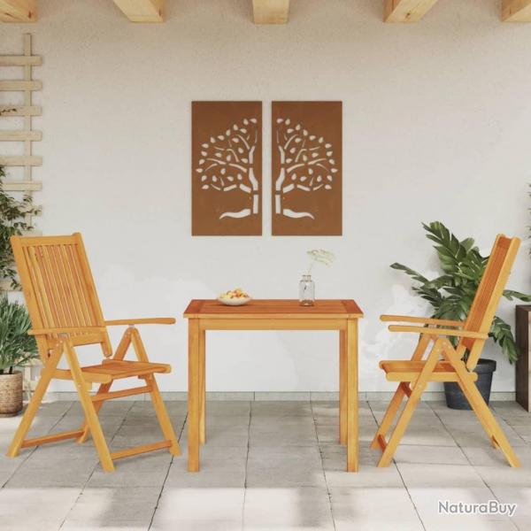 Ensemble  manger de jardin 3 pcs Bois d'acacia solide alsavelo