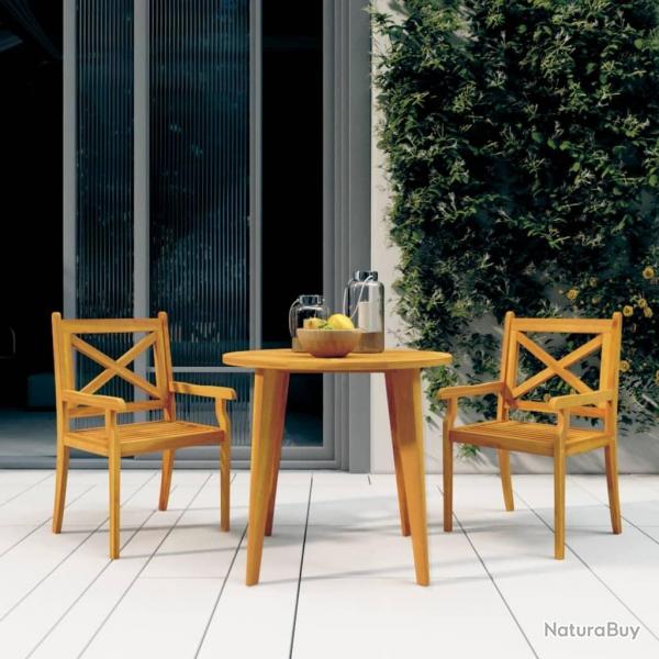 Ensemble  manger de jardin 3 pcs Bois d'acacia solide alsavelo