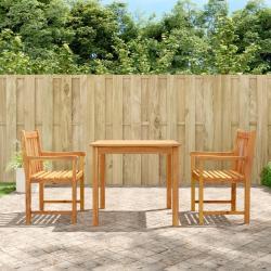 Ensemble à manger de jardin 3 pcs Bois d'acacia solide alsavelo