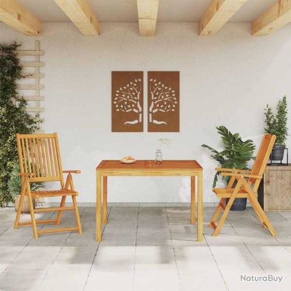 Ensemble  manger de jardin 3 pcs Bois d'acacia solide alsavelo