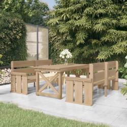 Ensemble à manger de jardin 3 pcs Bois de pin imprégné alsavelo
