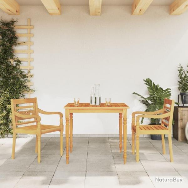 Ensemble  manger de jardin 3 pcs Bois de teck massif alsavelo